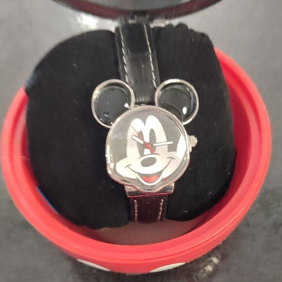 Disney Mickey Mouse Black and Silver Women's Watch - Picture 1 of 4